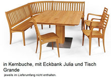 Lade das Bild in den Galerie-Viewer, Eckbank-Julia-Tisch-Grande-Stuhl-Julia-Kernbuche