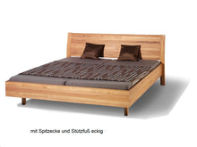 Lade das Bild in den Galerie-Viewer, Massivholzbett Swing, Kernbuche Holzschmiede