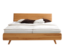 Lade das Bild in den Galerie-Viewer, Massivholzbett-Viala-front