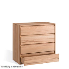 Lade das Bild in den Galerie-Viewer, Schubladenkommode. offen, Massivholz, Kernbuche, Dormiente