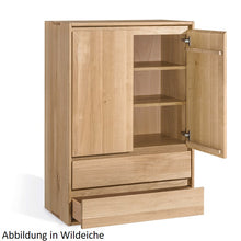 Lade das Bild in den Galerie-Viewer, Waeschekommode 2, offen, Massivholz, Wildeiche, Dormiente