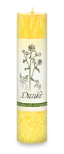 Lade das Bild in den Galerie-Viewer, Allgaeuer Heilkraeuterkerze Danke, gelb