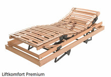 Lade das Bild in den Galerie-Viewer, Lattenrost, Heberahmen, Massivholz, Liftkomfort, premium, diagonal, Dormiente