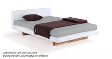 Lade das Bild in den Galerie-Viewer, Naturpolsterbett, Lounge Night, weiß, mit Balkenfuß
