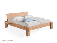 Lade das Bild in den Galerie-Viewer, NuevoMaxi-Massivholzbett-Kernbuche,Rueckenlehne durchgehend