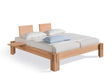 Lade das Bild in den Galerie-Viewer, NuevoMaxi-Massivholzbett-Kernbuche,geteilte Rueckenlehne