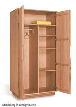 Lade das Bild in den Galerie-Viewer, Waescheschrank 2, offen, Massivholz, Designbuche, Dormiente