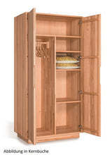 Lade das Bild in den Galerie-Viewer, Waescheschrank 2, offen, Massivholz, Kernbuche, Dormiente