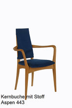 Lade das Bild in den Galerie-Viewer, Stuhl Julia, Massivholz, Kernbuche, Polster
