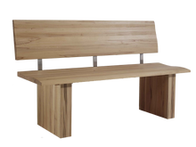 Lade das Bild in den Galerie-Viewer, Sitzbank Grande mit Rueckenlehne in Holzart Eiche