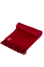 Lade das Bild in den Galerie-Viewer, Alpaka Tagesdecke aus 100 % Baby Alpaka Weinrot