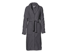 Lade das Bild in den Galerie-Viewer, Bademantel aus Bio Baumwolle, Frottier, anthrazit, Cotonea