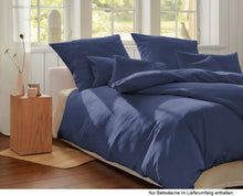 Lade das Bild in den Galerie-Viewer, Cotonea, Bio Bettwäsche, Satin, Azurblau, Ambiente