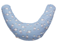 Lade das Bild in den Galerie-Viewer, Cotona Bio Baumwoll-Satin Stillkissen, Dinkelspelz-Füllung, Motiv Schäfchen