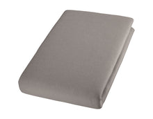 Lade das Bild in den Galerie-Viewer, Cotonea, Bio Spannbettlaken hohe Matratze, Doppel-Jersey-Baumwolle, auster dunkelgrau