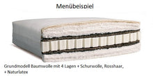 Lade das Bild in den Galerie-Viewer, futonmatratzen-menuebeispiel
