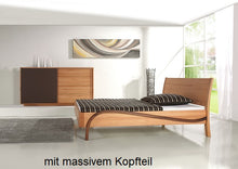 Lade das Bild in den Galerie-Viewer, Massivholzbett Facette, Seitenansichtl, Holzschmiede