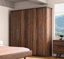 Lade das Bild in den Galerie-Viewer, Drehtuerenschrank Viala, Massivholz, Nussbaum, Holzschmiede