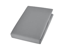 Lade das Bild in den Galerie-Viewer, Spannbettlaken aus Bio-Baumwolle Edel-Linon Farbe Platin