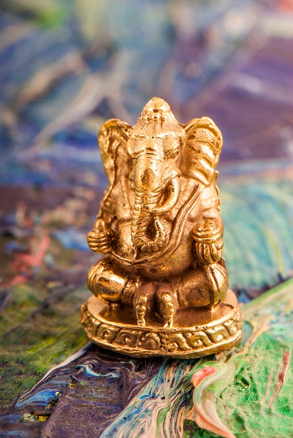Miniaturfigur, Ganesha, Messing, 2,7cm