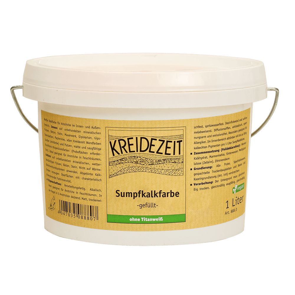 Kreidezeit, Sumpfkalkfarbe, gefuellt, 1 liter