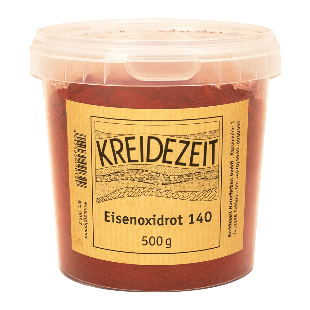 Kreidezeit Pigment Eisenoxidrot 140, 500 g