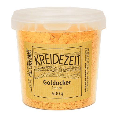 Kreidezeit Pgiment Goldocker Italien, 500 g