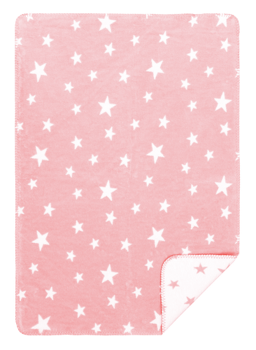 Kuscheldecke-NewStars-Rosa-Weiß-Richter-Textilien